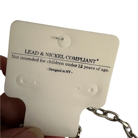 NWT Bansri Turquoise Chunky Statement Necklace in Silver tone NEW - Picture 7 of 14